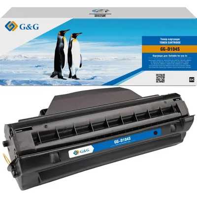 Картридж лазерный G&G GG-D104S черный (1500стр.) для Samsung ML-1660K, ML-1665K, 1661K, ML-1660, ML-1665, ML-1865W, ML-1666, ML-1860, ML-1673, ML-1674, ML-1673DCS, ML-1865K, ML-1864K, ML-1861K, ML-1865DCS, ML-1865WK, ML-1865EXP, SCX-3200, SCX-3210, SCX-32