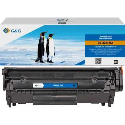Картридж лазерный G&G GG-Q2612AX черный (3000стр.) для HP LJ 1010/1012/1015/1018/1020/1022/1022n/102