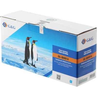 Картридж G&G, аналог HP Q6001A/ Canon LBP 5000/5100 голубой 2k с чипом