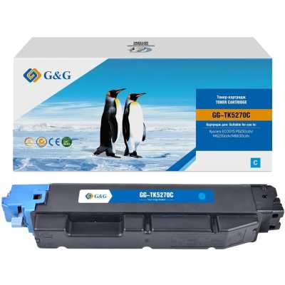 Картридж лазерный G&G GG-TK-5270C TK5270C голубой (6000стр.) для Kyocera ECOSYS P6230cdn/M6230cidn/M
