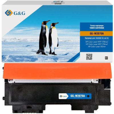 Картридж лазерный G&G GG-W2070A (есть ограничения по прошивке) черный (1000стр.) для HP Color Laser