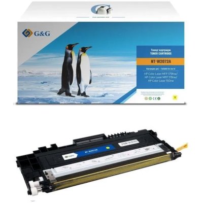 Картридж лазерный G&G GG-W2072A (есть ограничения по прошивке) желтый (700стр.) для HP Color Laser M