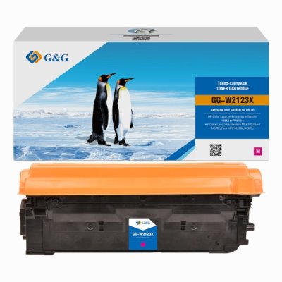 Картридж лазерный G&G 212X GG-W2123X пурпурный (10000стр.) для HP Color LJ M554/M555/578 Enterprise