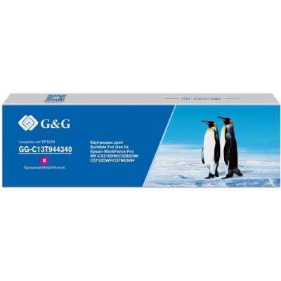 Картридж струйный G&G GG-C13T944340 пурпурный (45мл) для Epson WorkForce Pro WF-C5290DW/WF-C5790DWF