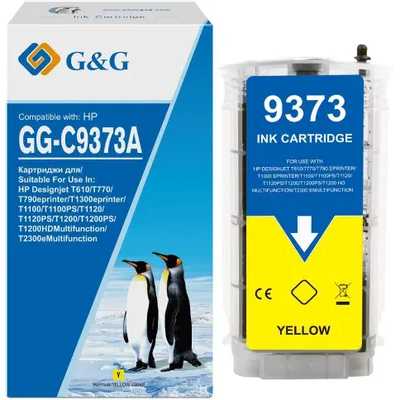 Картридж струйный G&G GG-C9373A №72 желтый (130мл) для HP Designjet T610/T770/T790eprinter/T1300eprinter/T1100