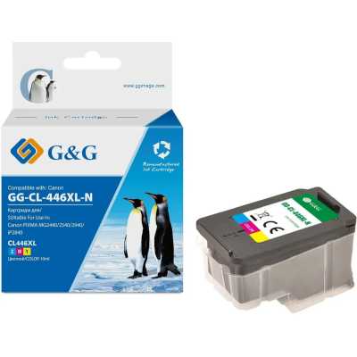 Картридж струйный G&G GG-CL-446XL-N CL-446 голубой/пурпурный/желтый (15мл) для Canon PIXMA MX494; MG