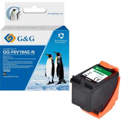 Картридж струйный G&G GG-F6V19AE-N 123XL черный (18мл) для HP DJ 1210/1212/1212/2130/2131/2132/2133/