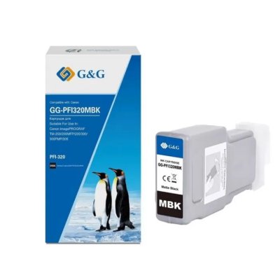 Картридж струйный G&G GG-PFI320MBK PFI-320MBK черный матовый (300мл) для Canon imagePROGRAF TM-200/2