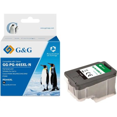 Картридж струйный G&G GG-PG-445XL-N PG-445 черный (15мл) для Canon PIXMA MG3040/2545S/2440/2940/2540