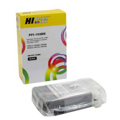 Картридж Hi-Black (HB-PFI-102Bk) для Canon IPF-510/600/710, Bk