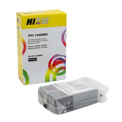 Картридж Hi-Black (HB-PFI-102MBk) для Canon IPF-510/600/710, MBk