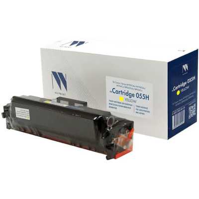 Картридж лазерный NVPrint совместимый NV-055H Yellow (БЕЗ ЧИПА) для Canon i-Sensys MF742Cdw/MF744Cdw/MF746Cx/LBP663Cdw/LBP664Cx (5900k)