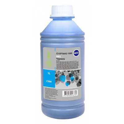 Чернила Cactus CS-EPT6642-1000 голубой 1000мл для Epson L100/L110/L120/L132/L200/L210/L222/L300/L312/L350/L355/L362/L366/L456/L550/L555/L566/L1300