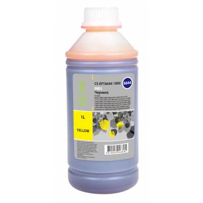 Чернила Cactus CS-EPT6644-1000 желтый 1000мл для Epson L100/L110/L120/L132/L200/L210/L222/L300/L312/L350/L355/L362/L366/L456/L550/L555/L566/L1300