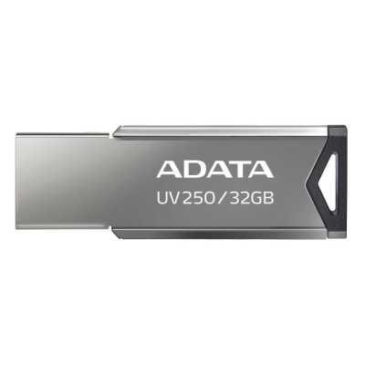 Флешка USB ADATA UV250 (AUV250-32G-RBK), 32Gb, USB 2.0, R/W 25/10, серебристый