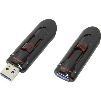Флешка USB SanDisk CZ600 Cruzer Glide (SDCZ600-256G-G35), 256Gb, USB 3.0, R/W 100/20, черный
