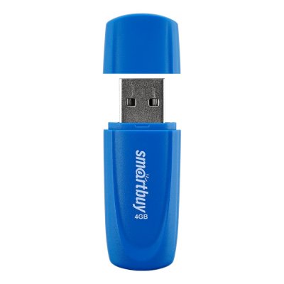 Флешка USB Smartbuy Scout Blue (SB004Gb2SCB), 4Gb, USB 2.0, R/W 15/8, синий