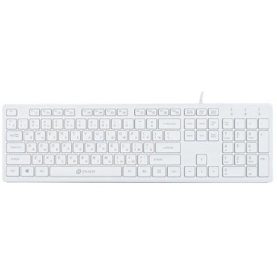 Клавиатура проводная Oklick 500M, USB, белый