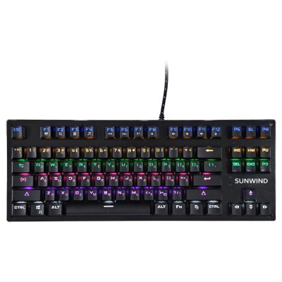 Клавиатура SunWind SW-K900G проводная, USB Type-A, чёрный
