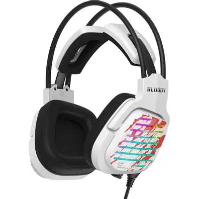 Гарнитура Bloody G565 белый, проводная, USB, подсветка