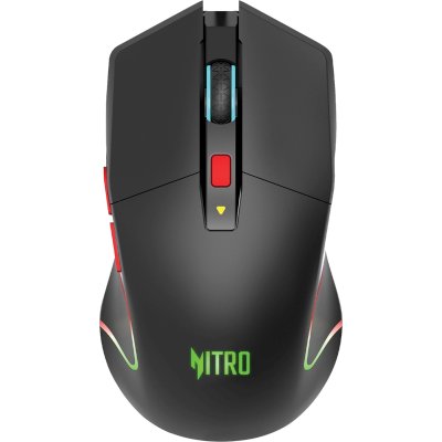 Мышь беспроводная Acer Nitro OMR304 черный, 3200 dpi, радиоканал, Bluetooth, USB, кнопки - 8