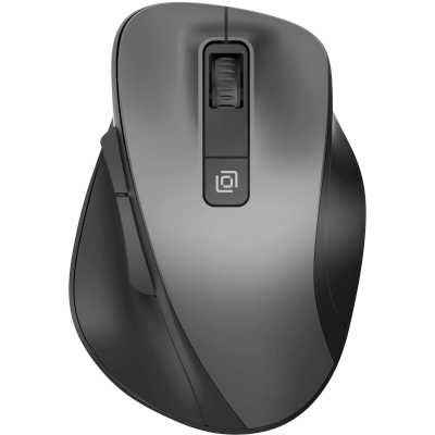 Мышь Оклик 504MW черный/серый оптическая 1600dpi silent беспров. USB 6but (2004736)