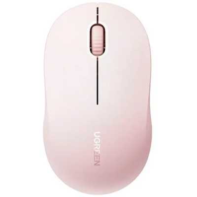 Мышка компьютерная беспроводная UGREEN M331 (65625) Multi-mode Wireless Mouse BT&GHz. Цвет: розовый