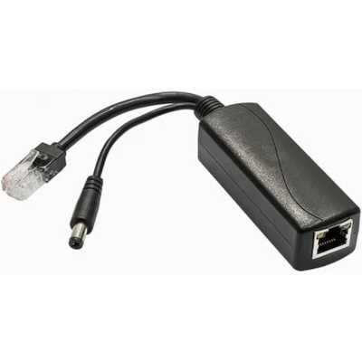 PoE-сплиттер Fast Ethernet. Соответствует стандартам PoE IEEE 802.3af. Предназначен для питания оконечных сетевых устройств, не поддерживающих PoE. Порты: вх. - RJ45(10/100 Base-T, IEEE 802.3af), вых. - кабель RJ45(10/100 Base-T)/штекер 5.5x2.1мм. Входное