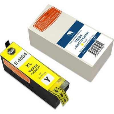 Струйный картридж NVPrint T40D4 (NV-C13T40D440) Yellow для Epson SureColor SC-T5100/T3100 (50 мл) совместимый