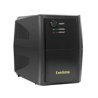 Источник бесперебойного питания ExeGate SpecialPro UNB-500.LED.AVR.2SH 500VA/300W, LED, AVR, 2*Schuko, черный