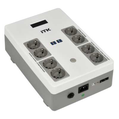 Источник бесперебойного питания ITK Electra EST8-1000VA-1-001 600Вт 1000ВА черный