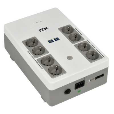 Источник бесперебойного питания ITK Electra EST8-800VA-1-001-L 480Вт 800ВА черный