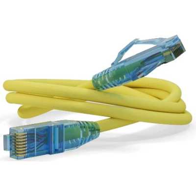 Патч-корд Hyperline U/UTP, Cat.6, LSZH, 1.5 м, желтый PC-LPM-UTP-RJ45-RJ45-C6-1.5M-LSZH-YL