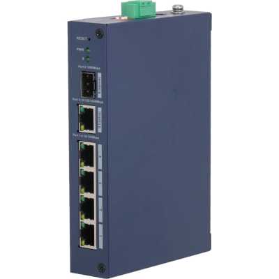 Коммутатор Dahua DH-CHS4106-4ET (L2) 4x100Мбит/с 1x1Гбит/с 1xКомбо(1000BASE-T/SFP) неуправляемый