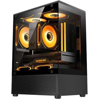 Корпус Accord ACC-UE2B черный без БП mATX 1xUSB3.0 audio bott PSU