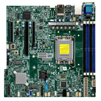 Материнская плата Supermicro X13SCH-F, LGA1700, Intel C266, 4xDDR5, 8xSATA, 2xM.2, 1xPCIe 5.0 x16, 2xPCIe 4.0 x4, 1xVGA, 2x1Gb LAN, 4xUSB, 0x3.5 мм, microATX