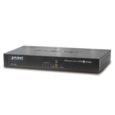 Конвертер Ethernet в VDSL2 VC-234, внешний БП 100/100 Mbps Ethernet (4-Port LAN) to VDSL2 Bridge - 30a profile
