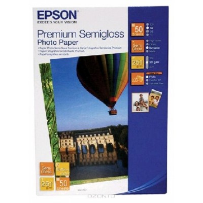 Бумага/ Epson Premium Semigloss Photo Paper (10x15) 50 sheets