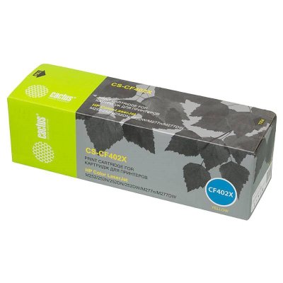 Картридж лазерный Cactus CS-CF402X CF402X желтый (2300стр.) для HP CLJ M252/252N/252DN/252DW/M277n/M