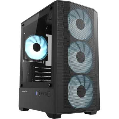 Корпус Accord ACC-195M черный без БП mATX 8x120mm 2xUSB2.0 1xUSB3.0 audio bott PSU