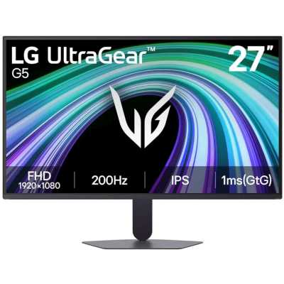 Монитор 27" LG UltraGear 27G523B-B IPS 1920x1080, 200 Гц, 1 мс, 16:9, HDR10, 300 кд/м², DisplayPort, HDMI 2.0 (x2), Flicker Free, Low Blue Light, черный