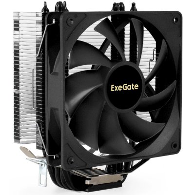 Кулер для процессора ExeGate Dark Magic EE400XL-PWM черный, 120 мм, алюминий/медь, 2400 об/мин, 37 дБ, 4 pin, 140 Вт, 155 мм
