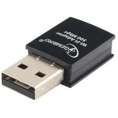 Сетевой адаптер Wi-Fi Gembird WNP-UA-005 300Мбит, USB, 802.11b/g/n