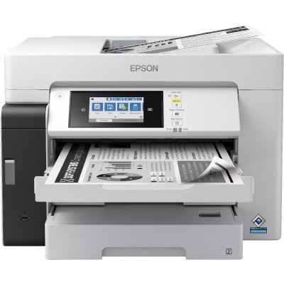 МФУ струйное EPSON M15180 (C11CJ41408), A3+, ч/б, печ. до 25 стр/мин., скан. до 26 стр/мин., 4800 x 1200 dpi (печать) 1200x1200dpi, USB, RJ-45, Wi-Fi, Air Print