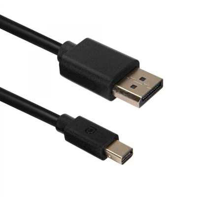 Кабель ACD-DDMM2-30B DisplayPort 1.2, DP-mDP, Golden Plated, 20m/20m, черный, 3м