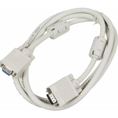 Кабель-удлинитель Buro CAB015S-06 VGA (m) VGA (f) 1.8м феррит.кольца серый [CAB015S-06]