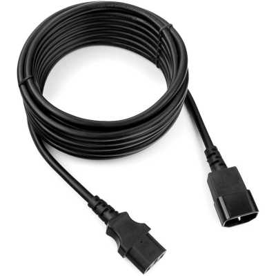 Кабель питания сист.блок-монитор Cablexpert PC-189-1-5M, 5м, C13-C14, 3x1кв.мм., черный, с заземлением