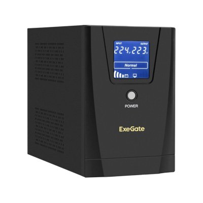 Источник бесперебойного питания ExeGate EX292800RUS SpecialPro Smart LLB-1500.LCD.AVR.2SH.3C13.USB 1500VA/950W, LCD, AVR, 2*Schuko+3*C13, USB, съемн.кабель, металлический корпус, черный