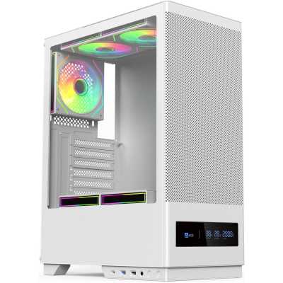 Компьютерный корпус ACD Citadel 108DW ATX, Type-C + 2 X USB ports + HD audio combo, Mesh, TG, белый