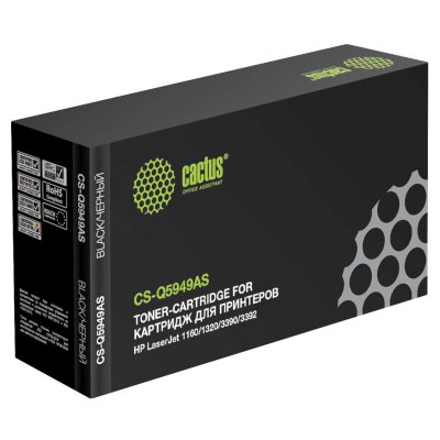 Картридж лазерный Cactus CS-Q5949AS черный (2500 стр.) для HP 1160/1320/3390/3392